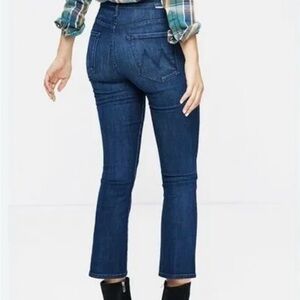 MOTHER Women’s The Insider Crop Jeans Size 6 Twilight Magic Blue Straight Leg